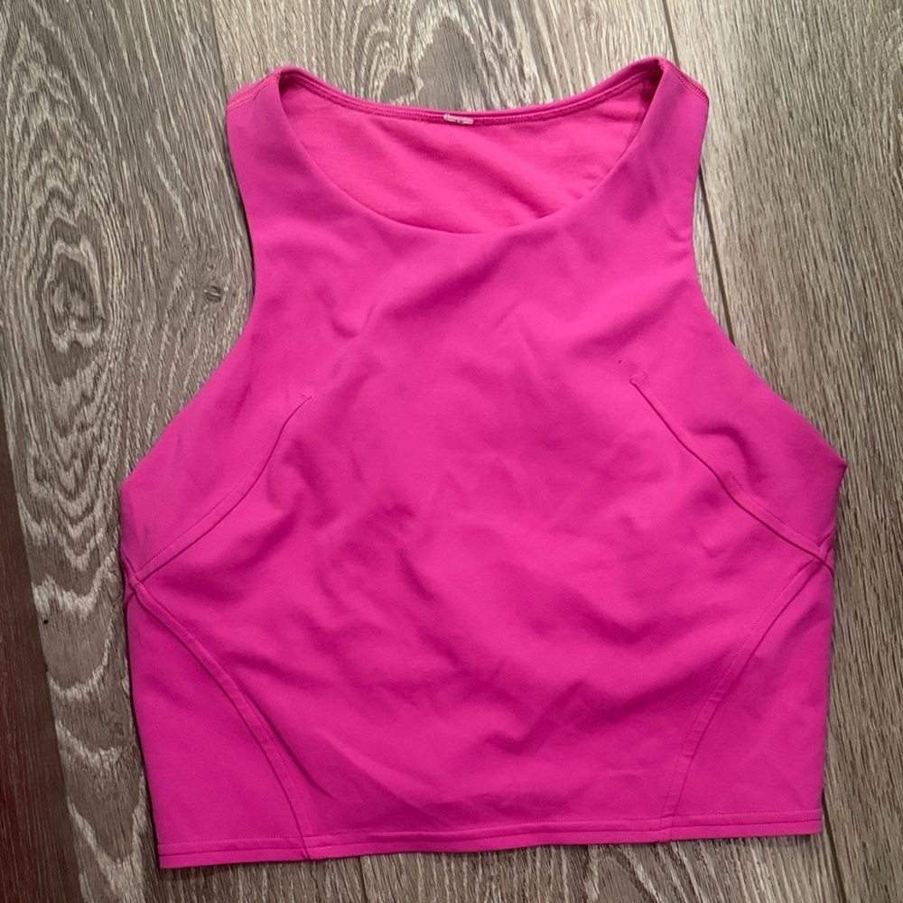 Pink Sleeveless Crop Top